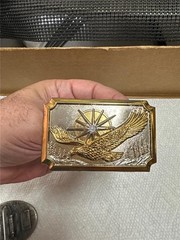 Six Vintage Bird Belt Buckles Eagle
