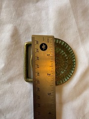 Trinity Hippie Egyptian Revival Style « Third Eye of God » Sold Brass Belt Buckle