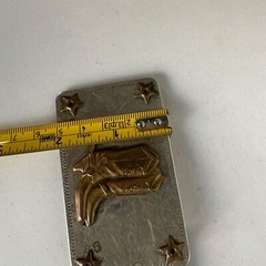 Belt Buckle Nickel Silver Cowboy Cowgirl Boots Spurs Western Star Handmade 70s