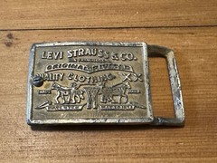 Vintage Levi Strauss & Co. Original Rivited Rectangular Belt Buckle