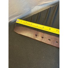 Cole Haan mens solid brass buckle brown leather belt old money preppy wedding