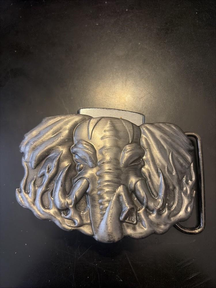 Elephant Lighter Holder Belt Buckle