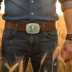 NEW Men Women Belt Buckle Cross Western Fashion Look Jeans Pant Accessory Biker