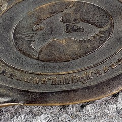 Vintage Tech Ether Guild Bald Eagle Belt Buckle Solid Brass USA Patriotic 70s