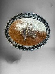 Horse Western Cowboy Belt Buckle Hebilla Vaquera Rodeo Con Caballo