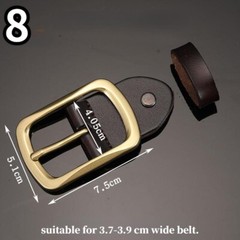 Men PU Leather Alloy Belt Buckle Head Pin Buckle Replacement for 37-39mm Wide