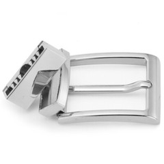 Men Reversible Belt Head Rotary Pin Buckle Alloy Metal Belt Buckle Single Prong