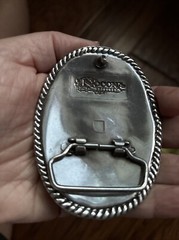 Nocona M&F Western Oval Floral Scroll Belt Buckle 37222 Silver
