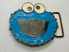 Sesame Street 2009 Cookie Monster Blue Muppet Character Belt Buckle