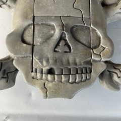 Skull Buckle 3in Tall 2.5in Wide Metal