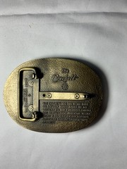Vintage The Crockett Spinning Spur Belt Buckle Award Design Medals Western Brass