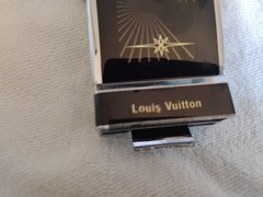 Rare vintage Men Louis Vuitton Rachet Belt Buckle black silver logo LV