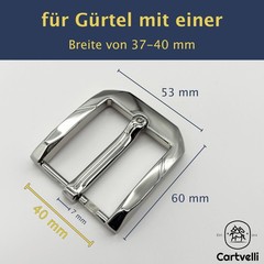 Premium Belt Buckle Men&rsquo;s 40mm Wide Silver Shiny Belt Buckle for …