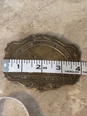 VINTAGE ARIZONA & NEW MEXICO EXPRESS CO WELL FARGO MINING COMPANY BELT BUCKLE