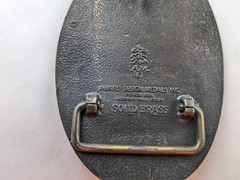 Vintage Madden Portable Buildings Solid Brass Belt Buckle Handmade Classic