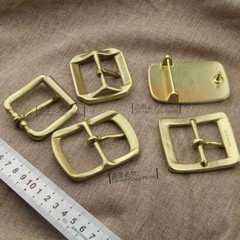Mens Solid Brass Pin Belt Buckle Center Bar for Belt Strap Fit width 1-1/2&Prime;(38mm