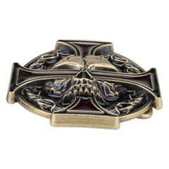 Cross Skull Belt Buckle Western Cowboy Motorcycle Riding Belt Buckle