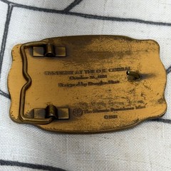 Historic Providence Mint Belt Buckle OS Gold Gunfight at the OK Corral 1981 Vtg