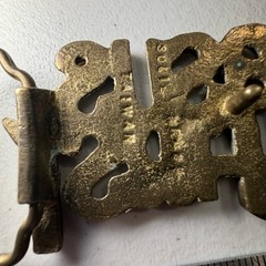 Vintage Jesus First Solid Brass Belt Buckle Christian Religious Taiwan Gold Tone