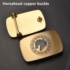 Copper buckle men&rsquo;s brass belt buckle plate buckle belt buckle smooth buckle