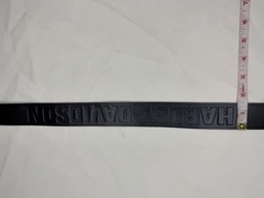Vtg Y2k Harley Davidson Motorcycles Embossed Belt & Silver Flames Buckle Size 32