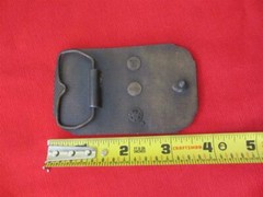 brass belt buckle fits under 2&Prime; belt car vintage model rectangle 3 5/8 « w 2 1/4 »