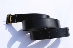 CHINESE ARMY PLA ARMED MILITARY TACTICAL OFFICER LEATHER BELT AND SUSPENDERS SET