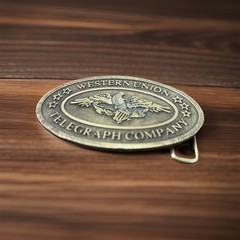 Vintage Western Union Telegraph Co. Eagle U.S. Belt Buckle Tiffany Broadway NY