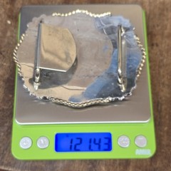 Vintage Silverado Sterling Silver Red Stones Brass Belt Buckle 121g Horse Foal