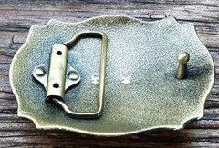 NEW 3-D RODEO BULLRIDE COWBOY BRONZE ANTIQUE WESTERN BULL BELT BUCKLE