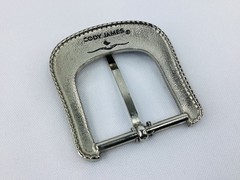 Cody James Engraved Western Belt Buckle Silver Tone W2-3/8” x L2-1/2”