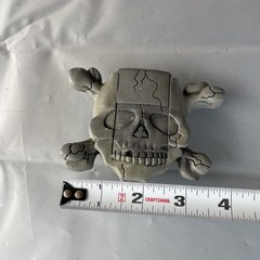Skull Buckle 3in Tall 2.5in Wide Metal