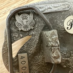 Pewter Belt Buckle Motorcycle Lone Wolf