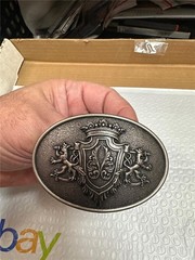 Vintage Belt Buckle with Unique Crest