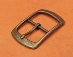 Antique Brass Center Bar Belt Buckle for Leather Belt Replacement Fit 40mm Strap