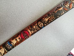 INDIAN NATIVE AMERICAN Genuine Leather Belt & Matching Epoxy Buckle – NEW!