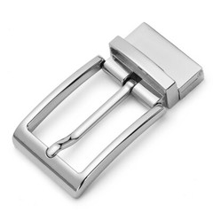 Men Reversible Belt Head Rotary Pin Buckle Alloy Metal Belt Buckle Single Prong