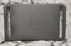 GRIP6 BELT BUCKLE – FLAT GUNMETAL SILVER – 1.5 INCH WIDE – USED