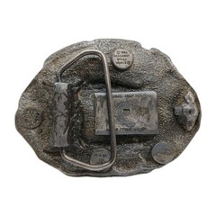 1982 BERGAMOT U.S. COAST GUARD BELT BUCKLE M-132 COAST GUARD HELICOPTER CUTTER