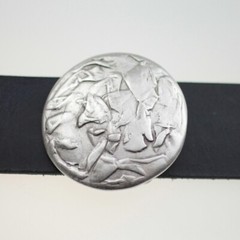 Round belt buckle antique silver buckle removable buckle removable belt up to 4 cm