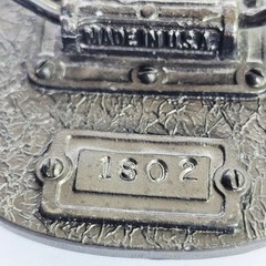 1986 The Great American Buckle Co Mason Belt Buckle Teal Enamel Masonic G USA