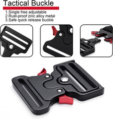 2Pack 2&Prime; Tactical Duty Belt Buckle, Metal Tactical Buckle Clasps for Luggage Str
