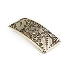 German silver belt buckle Ukrainian embroidery, Vyshyvanka, poppy flower design
