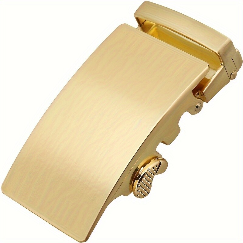 1PC Men Automatic Ratchet Belt Buckle Replacement Classic Zinc Alloy Gold 3.6cm