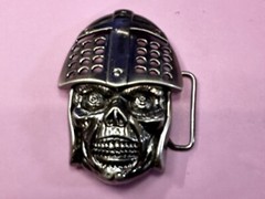 Knights Soldier Skull Helmet Medieval Armor Cutout Halloween Gothic Belt Buckle