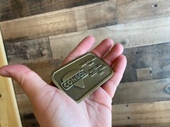 Consol Belt Buckle VTG 1981 Heavy Brass Robinson Run Mine Liv Ireland Safety