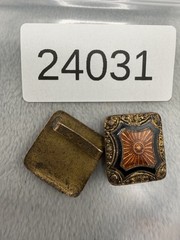 Vintage Women’s Buckle Set Art Deco Inspired Gold Tone Enamel