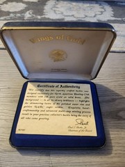 North American Hunting Club Wings of Gold Men&rsquo;s Western Belt Buckle 24k Gold