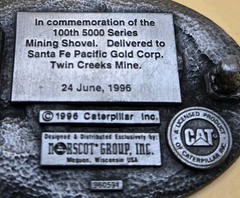 Vintage Caterpillar Mining Shovel Belt Buckle 3D Relief Designs Heavy Machines