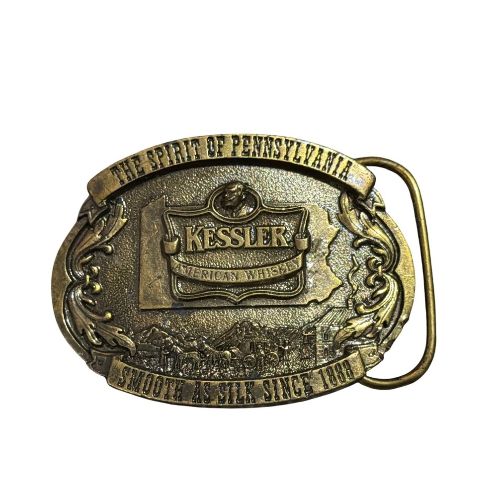 Kessler Vintage 1993 Belt Buck Spirit of Pennsylvania Smooth As Silk